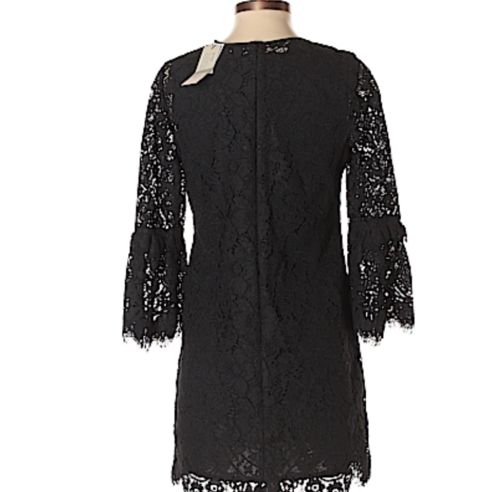 NWT Banana Republic Factory Black Lace 3/4 Sleeve Dress Size 2P - Picture 2 of 2